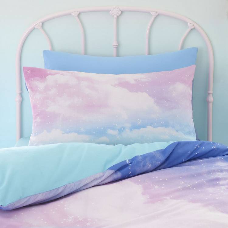 Catherine Lansfield single reversible cloud bedding set (British brand)