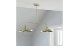 Argos Habitat Cone Metal 2 Light Pendant Bar Light - Brass- Buy online at McGrocer