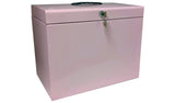 Argos Cathedral Foolscap Metal File Box - Pink- Buy online at McGrocer