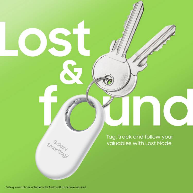 Samsung SmartTag2 white Bluetooth tracker, UK version
