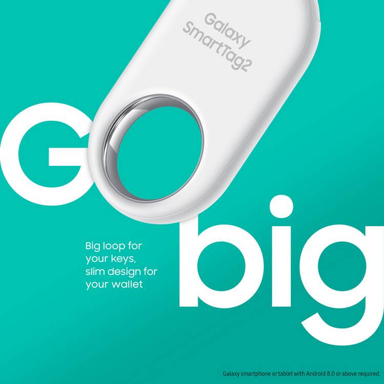 Samsung SmartTag2 white Bluetooth tracker, UK version
