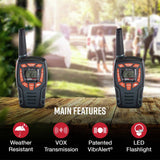 Cobra AM855 two-way walkie talkie twin pack, UK version