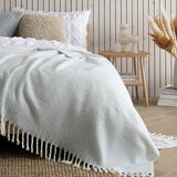 Habitat woven brushed throw blue 125x150cm - British product