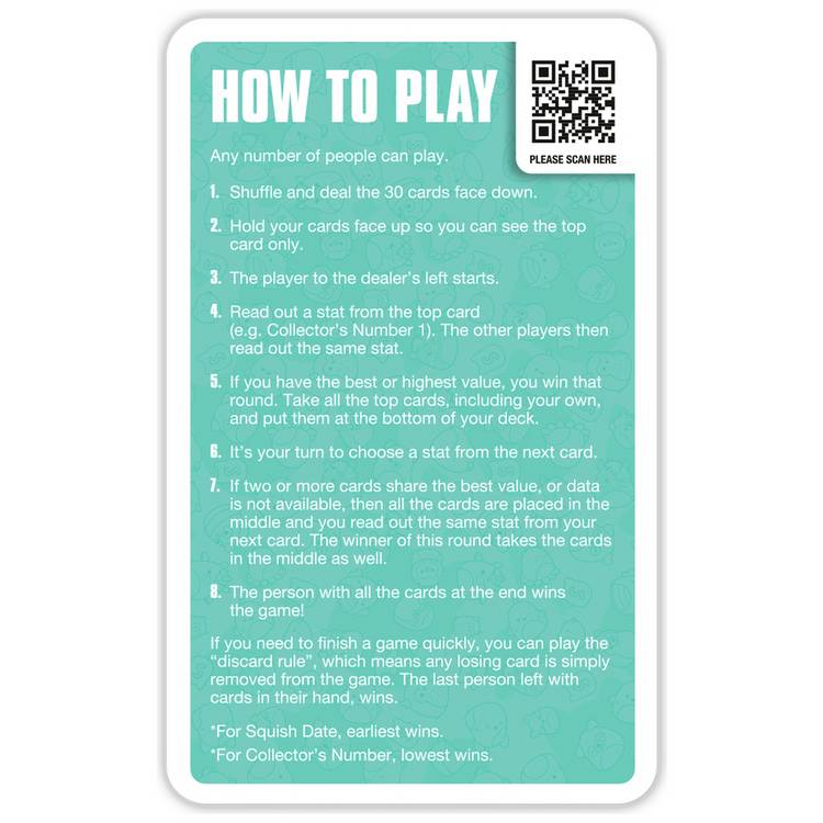 Squishmallows Top Trumps Card Game 30 cards - British product