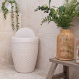 Addis rattan bathroom bin cream 5L, UK version