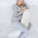 Purflo Breathe firm pregnancy pillow in grey (British brand)