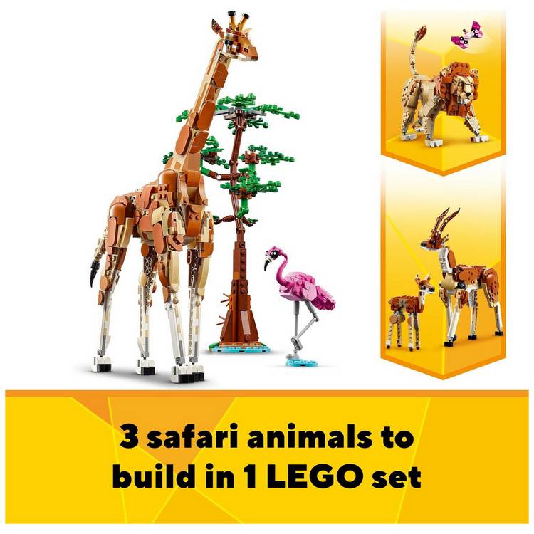 LEGO Creator 3in1 Wild Safari Animals set 780 pieces (British brand)