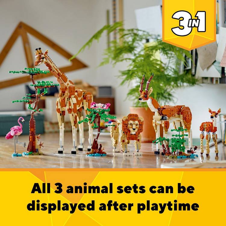 LEGO Creator 3in1 Wild Safari Animals set 780 pieces (British brand)