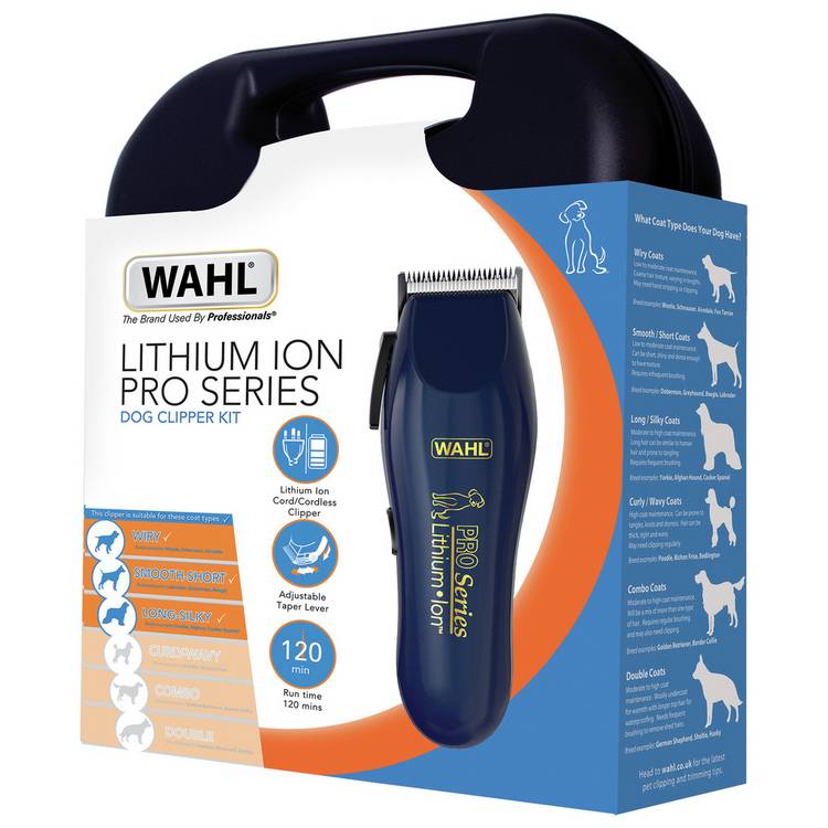 Wahl Pro Series rechargeable dog clipper, imported from the UK