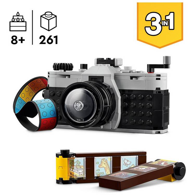 Lego Creator 3in1 Retro Camera toy set 261 pieces - British product