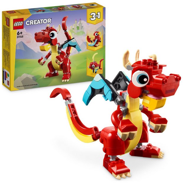 LEGO Creator Red Dragon 3in1 toy 149 pieces, imported from the UK