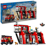 LEGO City Fire Station playset with fire engine 60414 - British product