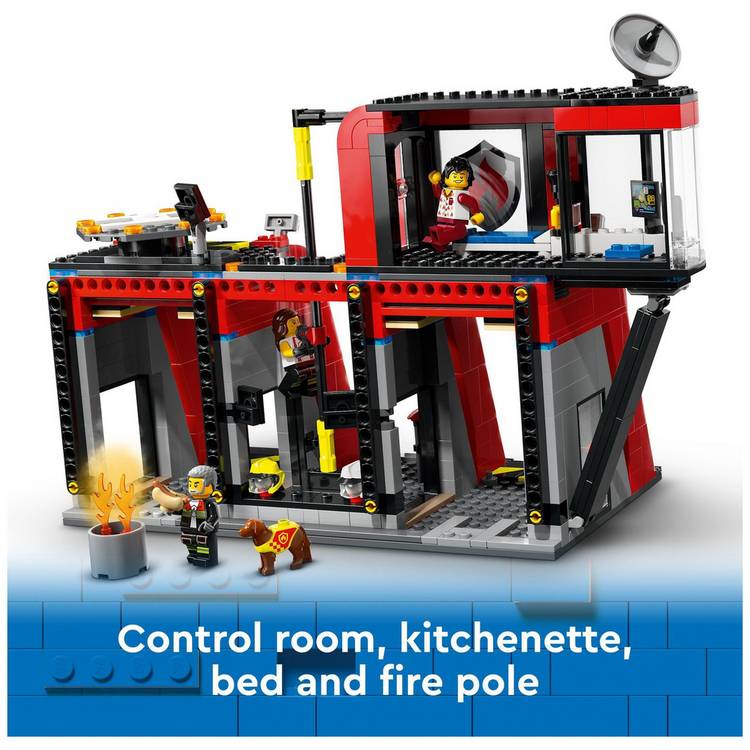 LEGO City Fire Station playset with fire engine 60414 - British product
