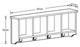GFW wall rack white 92cm, imported from the UK
