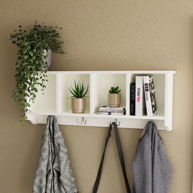 GFW wall rack white 92cm, imported from the UK