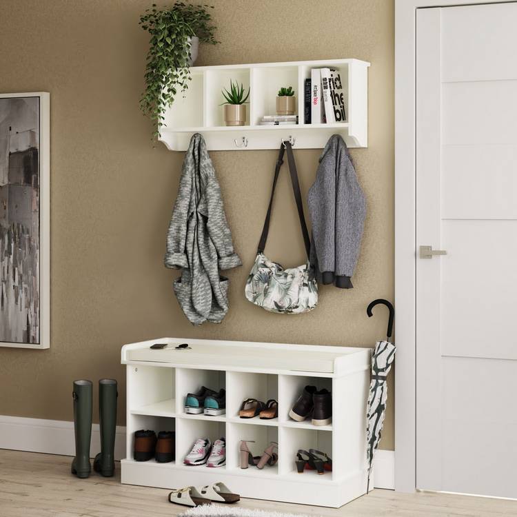 GFW wall rack white 92cm, imported from the UK