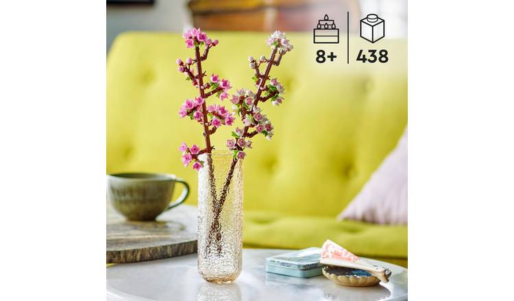LEGO Cherry Blossoms fake flowers decor set with 430 pieces, imported from the UK