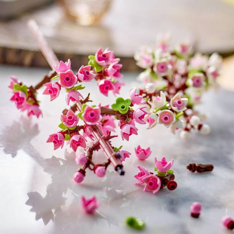 LEGO Cherry Blossoms fake flowers decor set with 430 pieces, imported from the UK