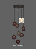 Hampton glass shade clear ripple effect 14cm - British product