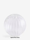 Hampton glass shade clear ripple effect 14cm - British product
