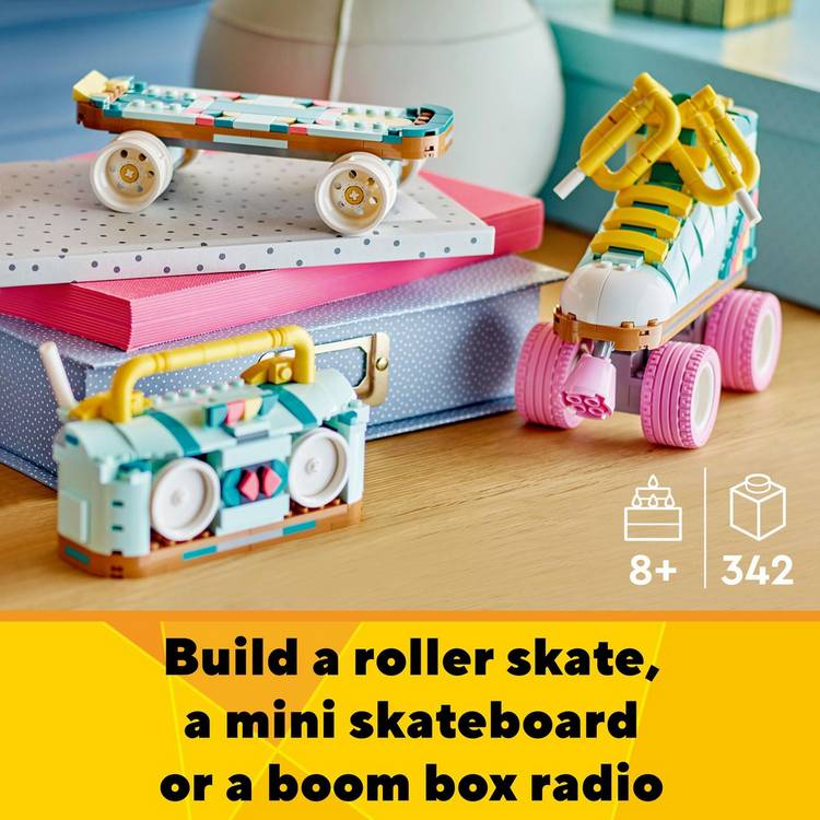 LEGO Creator 3in1 Retro Roller Skate building toy set, imported from the UK