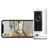 Ring Stick Up Cam Pro battery security camera white, imported from the UK
