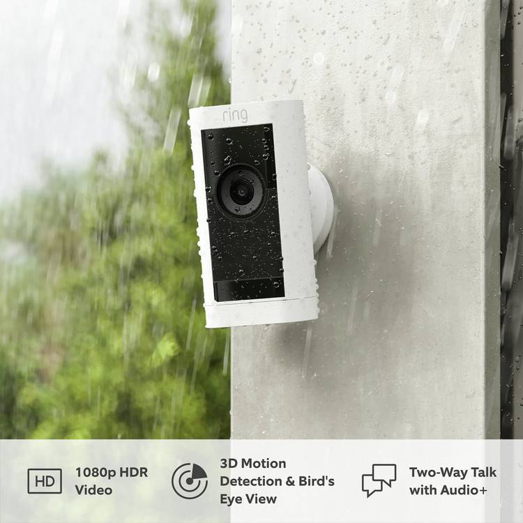 Ring Stick Up Cam Pro battery security camera white, imported from the UK
