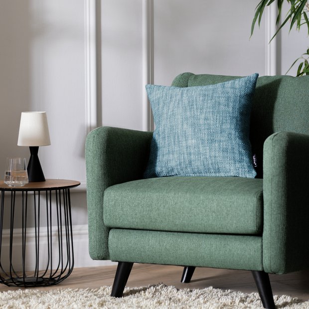 Habitat woven cushion blue 43x43cm (British brand)