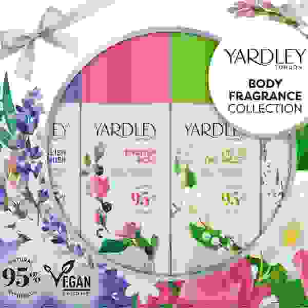 Yardley London Modern Classics body spray collection 50ml each - British product