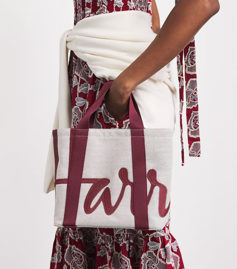 Harrods small logo tote bag recycled canvas, imported from the UK