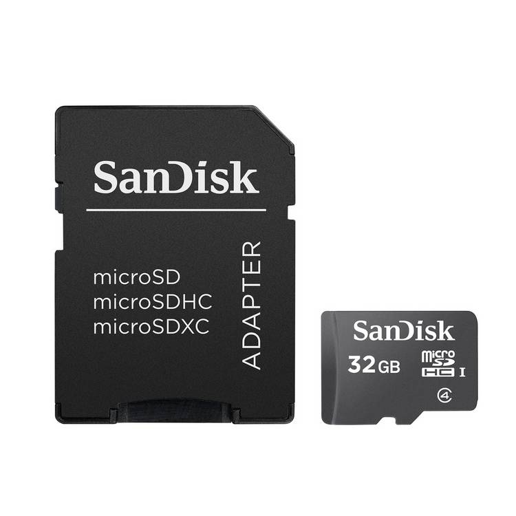 SanDisk 32GB Micro SDHC memory card (British brand)