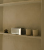 Sjöstrand stainless steel coffee capsule case in polished chrome, 7.5cm x 16cm x 7cm (British brand)