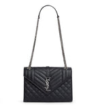 Saint Laurent medium envelope matelassé shoulder bag (British brand)