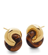 Harrods Monica Vinader x Kate Young Gold Vermeil and Tiger's Eye Earrings- Buy online at McGrocer