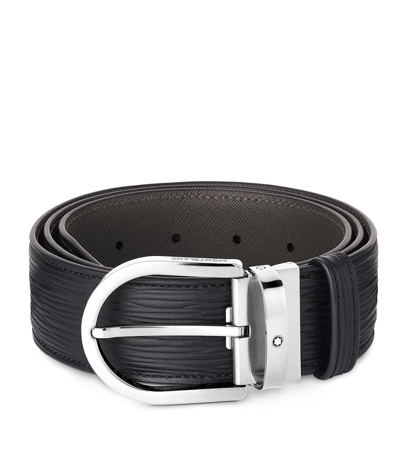 Montblanc Leather Horseshoe Belt, imported from the UK