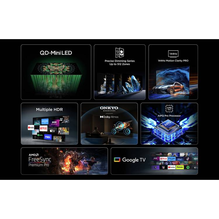 TCL 85C6K QD Mini LED TV 85 inch UK model, imported from the UK