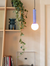 Next Leitmotiv Cobalt Blue with White Rayado Pendant Lamp- Buy online at McGrocer