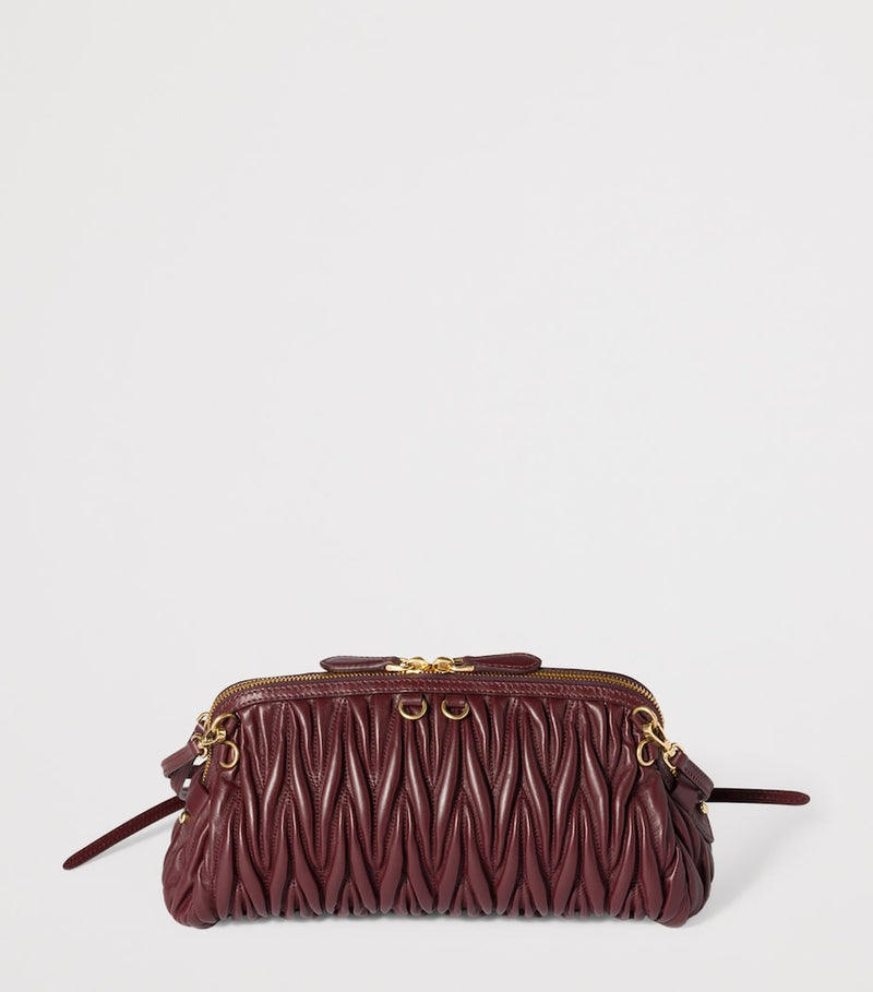 Miu Miu matelassé leather clutch bag, UK version
