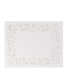 Dea linen embroidered scroll placemat 35cm x 50cm - British product