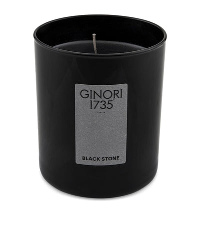 Harrods Black Stone Scented Candle with Spice and Amber Notes, 350g- Buy online at McGrocer