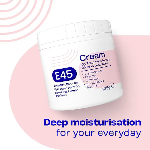 E45 dermatological moisturising cream 125g - British product