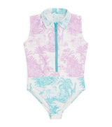 Marie Raxevsky Printed Collared Children's Swimsuit (2-12 Years)