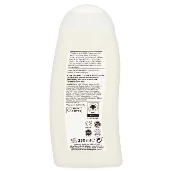 Superdrug Active Fresh intimate wash 250ml (British brand)