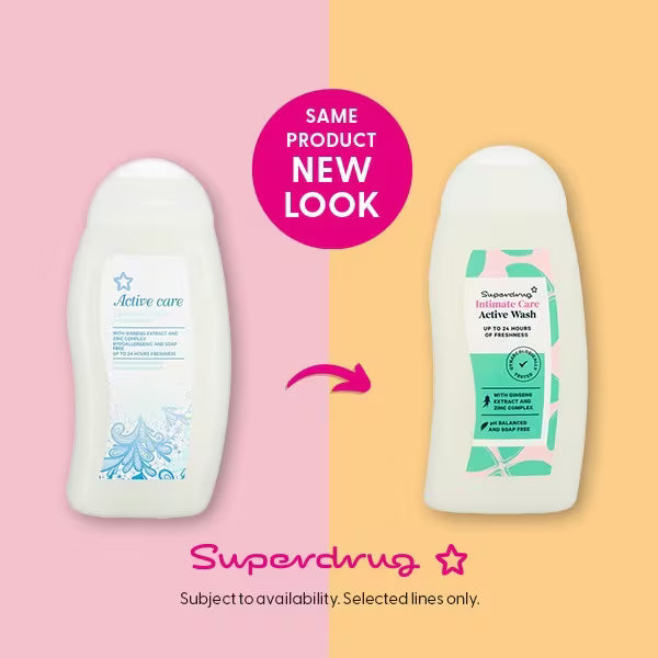 Superdrug Active Fresh intimate wash 250ml (British brand)