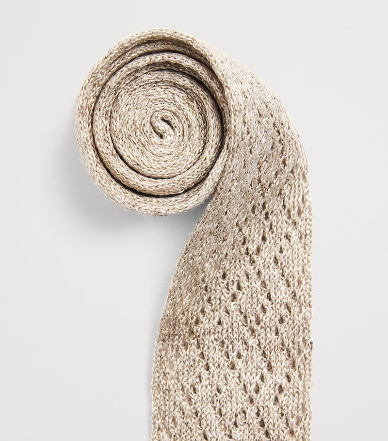 Eleventy silk linen blend skinny scarf (British brand)