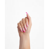 Nail HQ coffin pink contrast french nails 24 pieces, imported from the UK