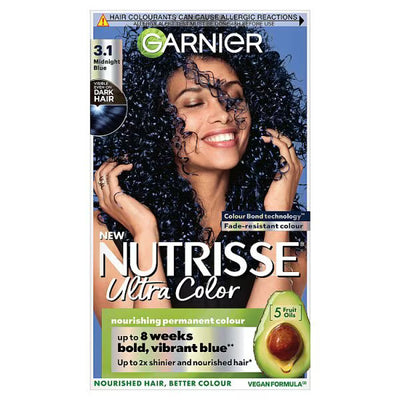 Superdrug Garnier Nutrisse Ultra Color Midnight Blue Permanent Hair Dye- Buy online at McGrocer
