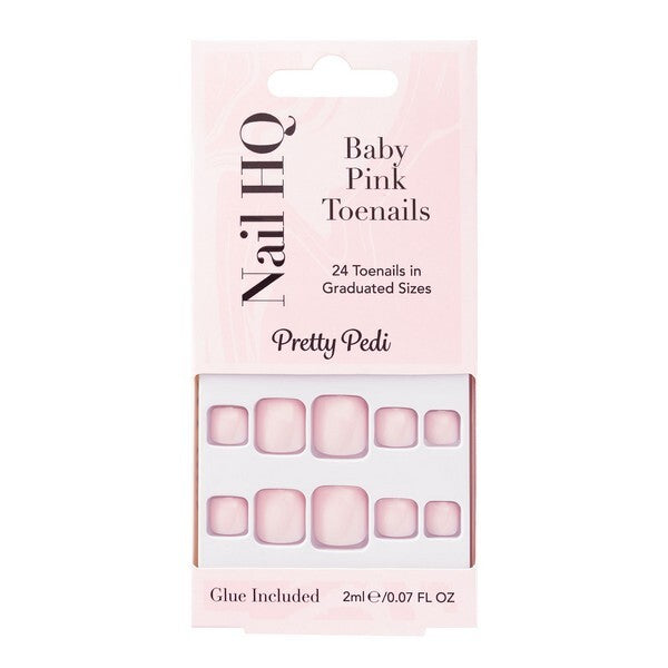 Nail HQ baby pink toenails 24 pieces - British product