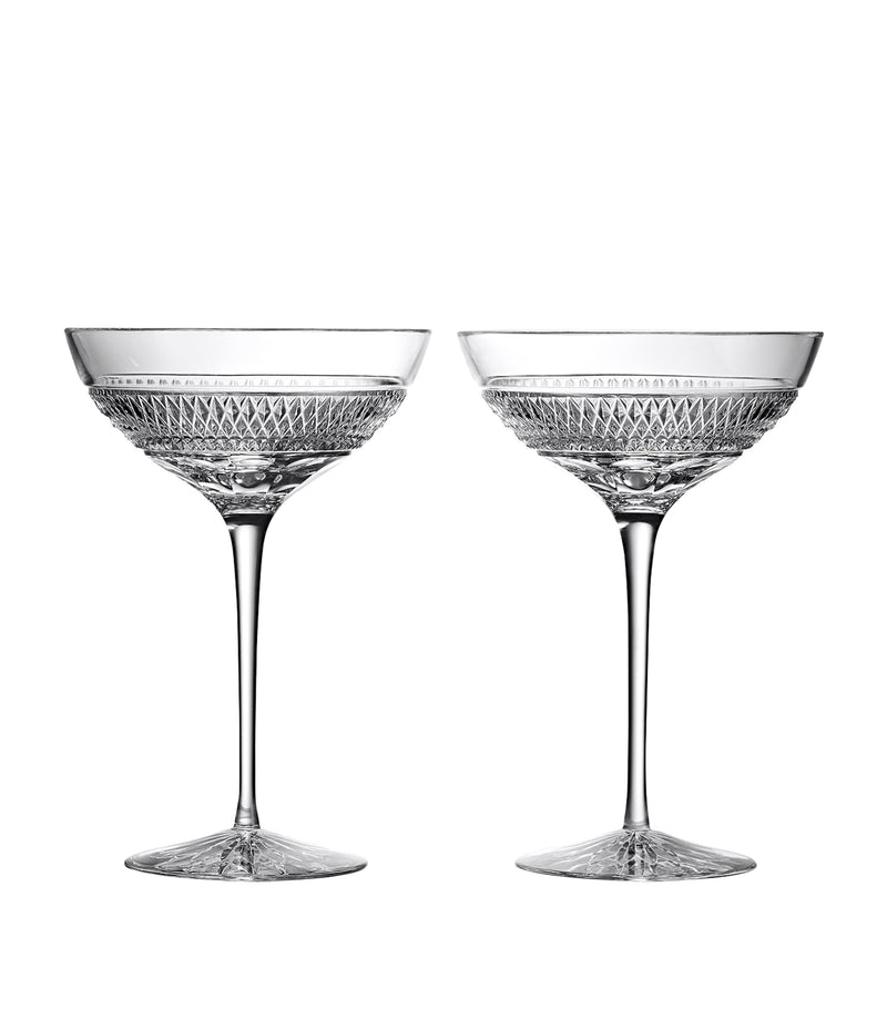 Waterford Copper Coast coupe glasses set of 2 (British brand)