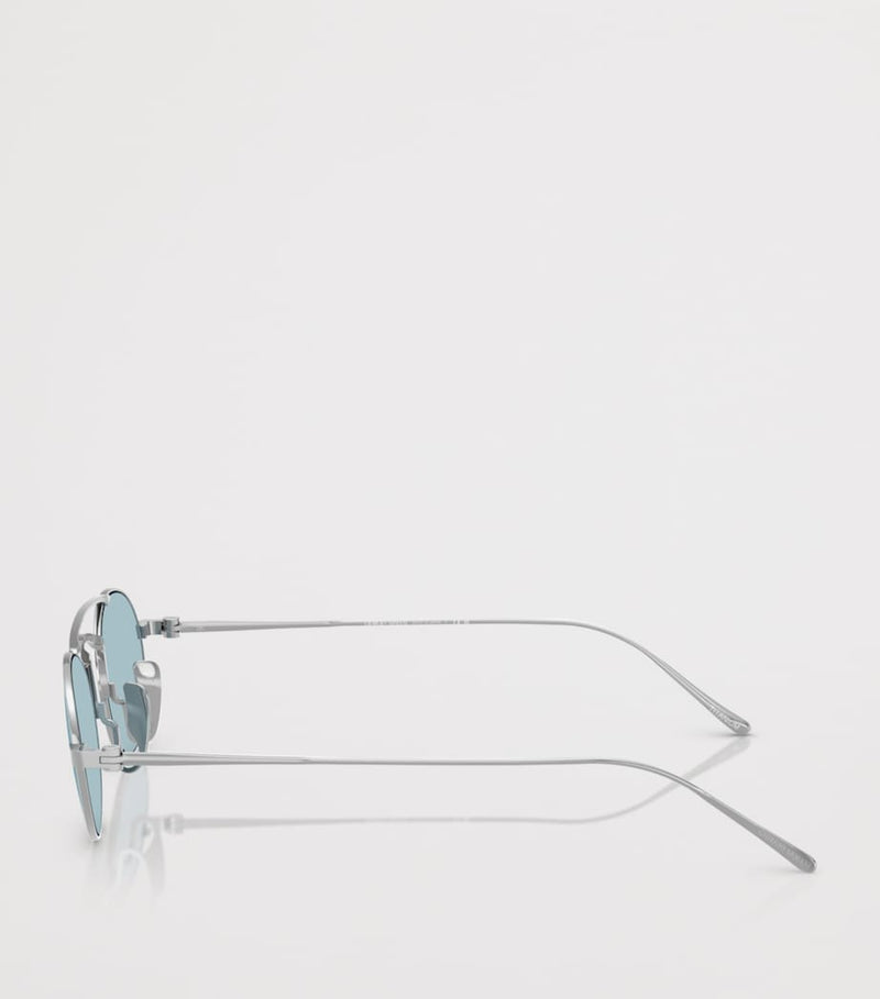 Giorgio Armani titanium oval sunglasses, UK version